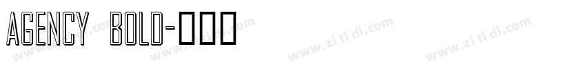 Agency bold字体转换